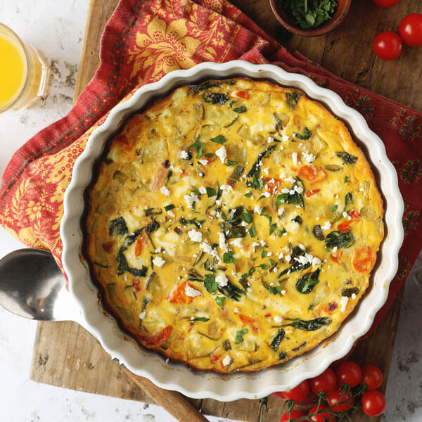 Veggie Goat Cheese Frittata Recipe Land O’Lakes